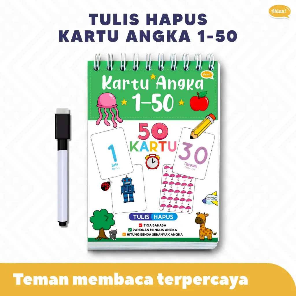 Kartu Angka 1-50, Ahlan