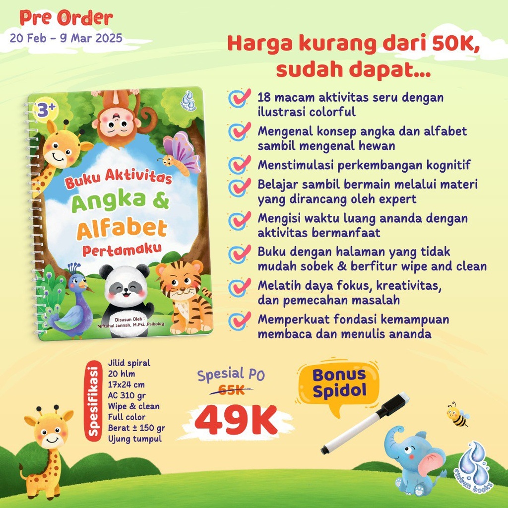 Buku Aktivitas Angka & Alfabet Pertamaku, Embun Books
