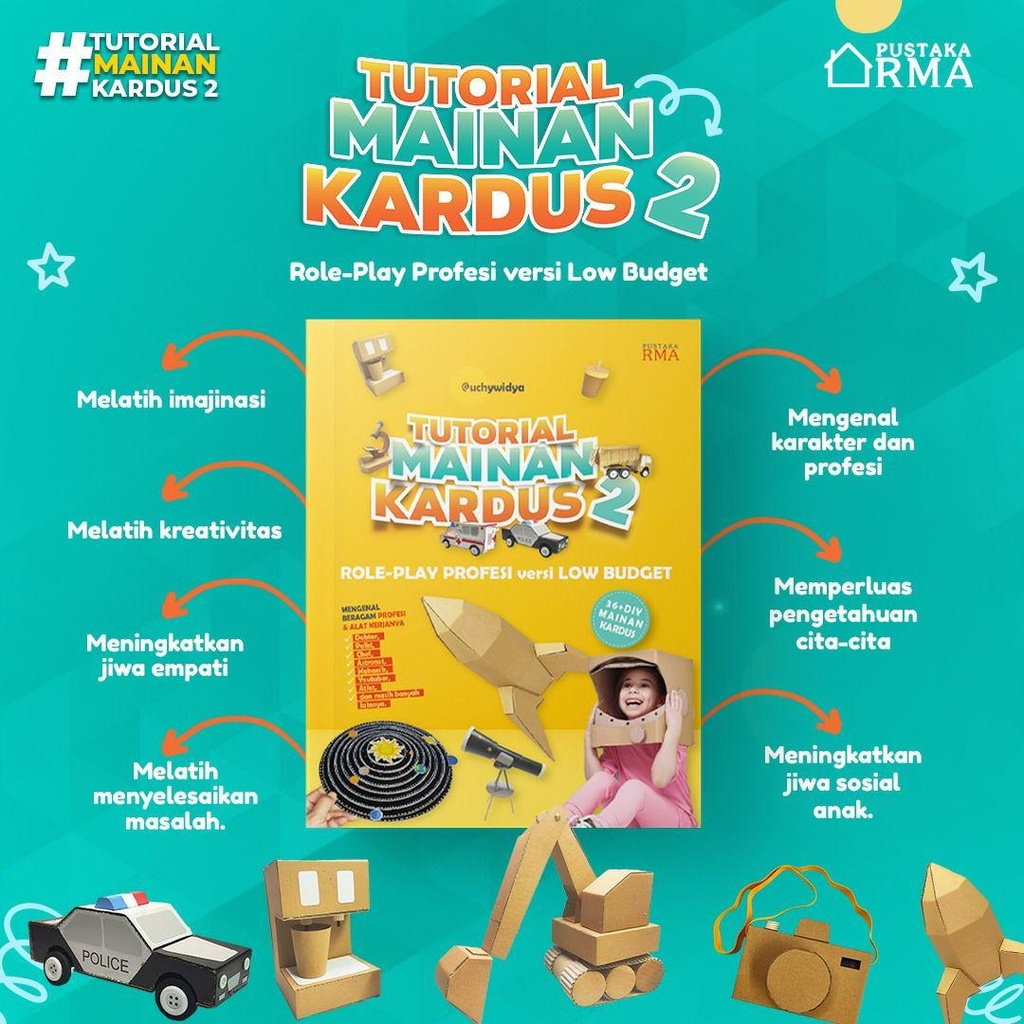 Tutorial Mainan Kardus 2: Role-Play Profesi versi Low Budget + Mainan Monas