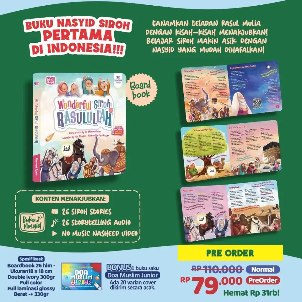 Wonderful Siroh Rasulullah (Boardbook) + Bonus Doa Muslim Junior