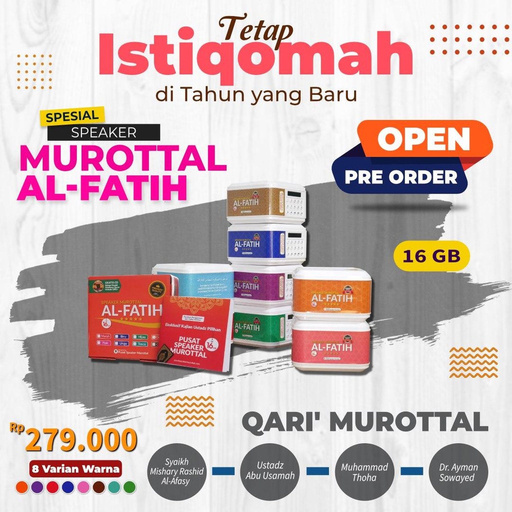 Speaker Murottal Al-Fatih dan Kajian (Micro SD)