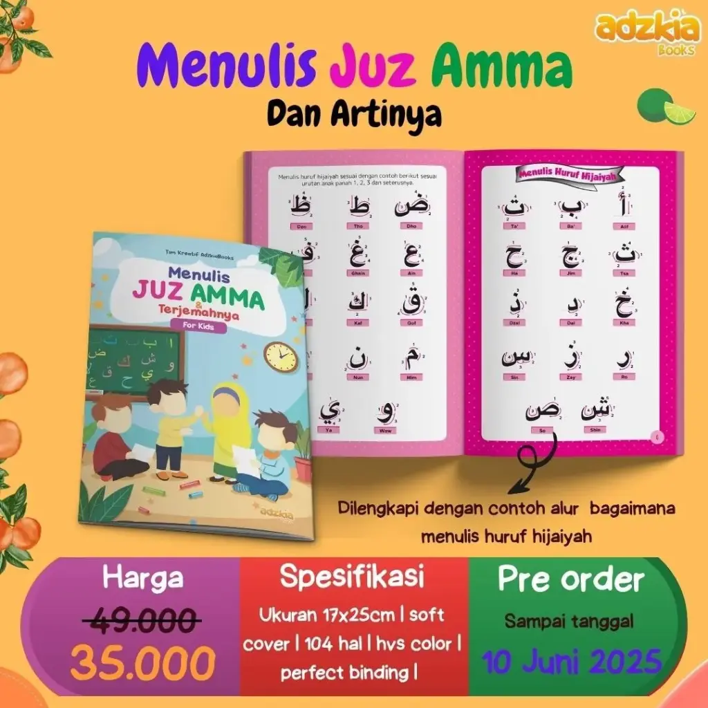 Menulis Juz Amma dan Terjemahannya, Adzkia Books