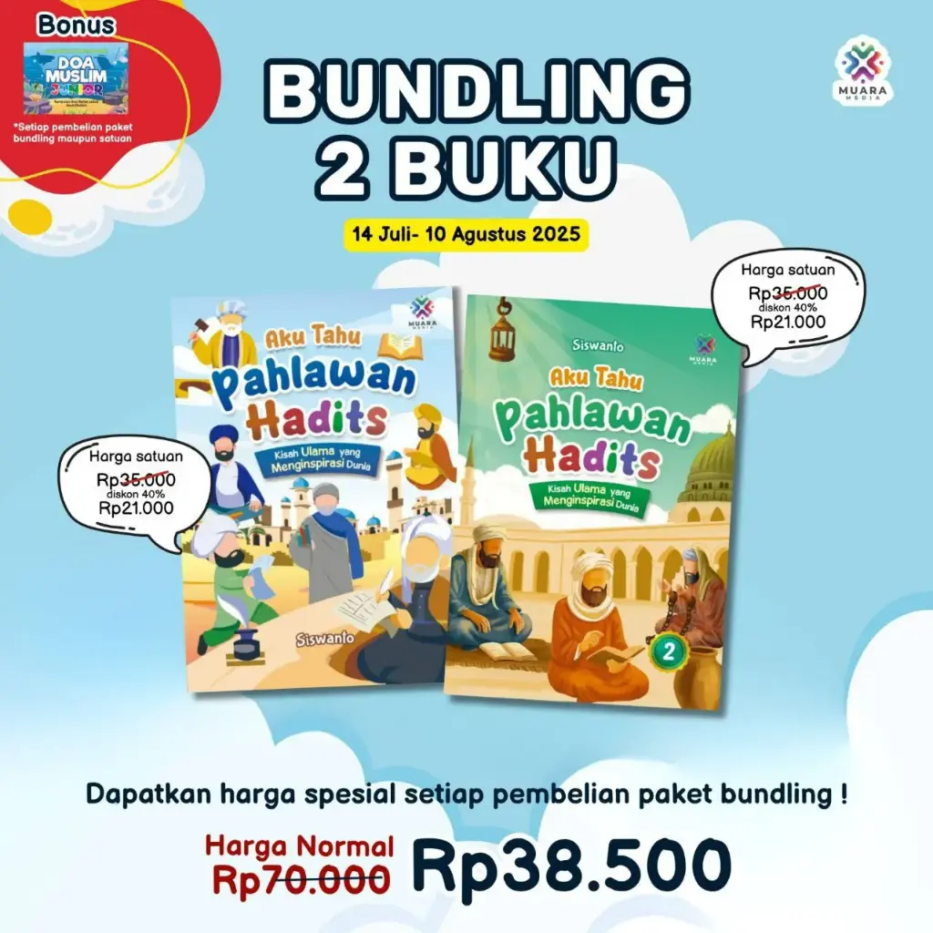 Bundling Aku Tahu Pahlawan Hadis (Jilid 1 dan 2) + Bonus 2 pcs Doa Harian, Bacaan Media