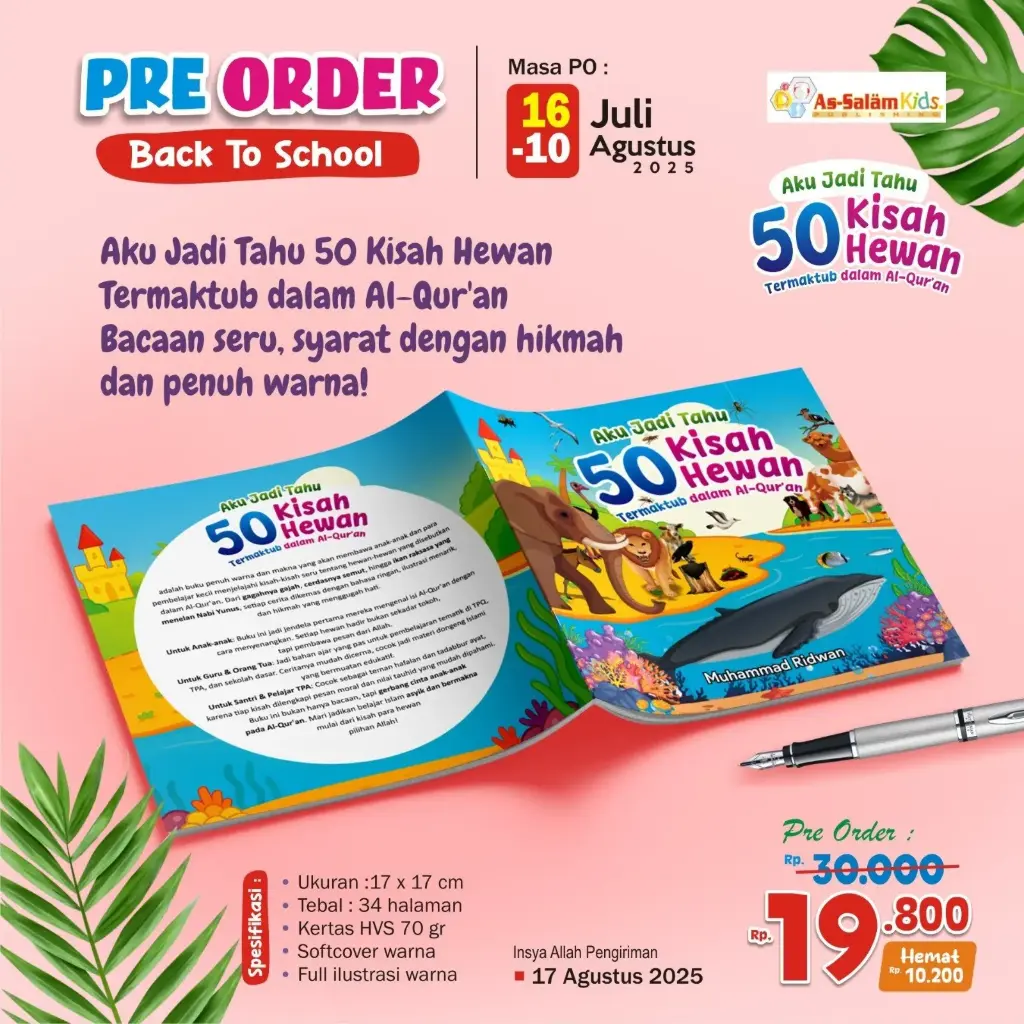 50 Kisah Hewan yang Termaktub, As-Salam Kids