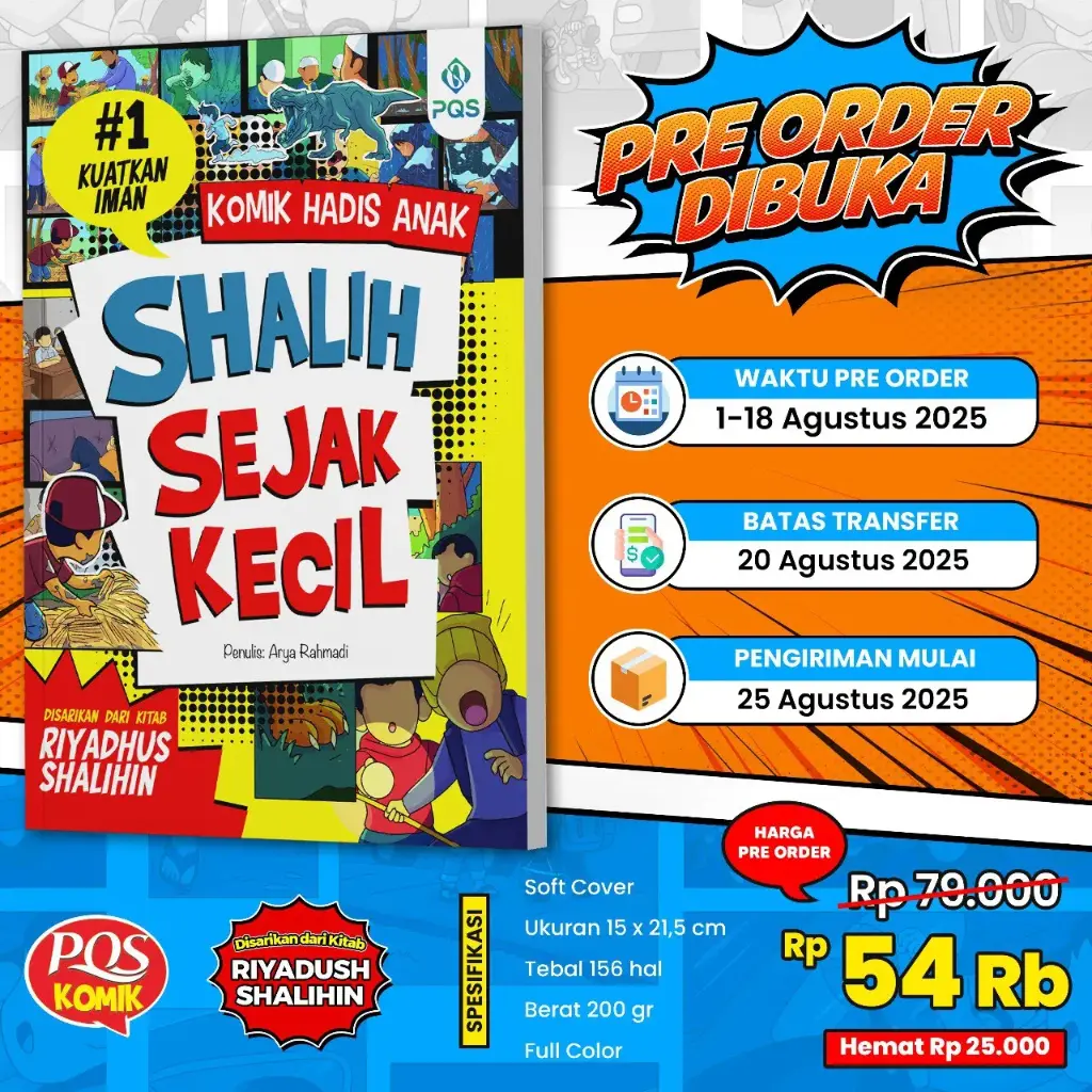 Komik Hadis Anak : Shalih Sejak Kecil Jilid #1, PQS