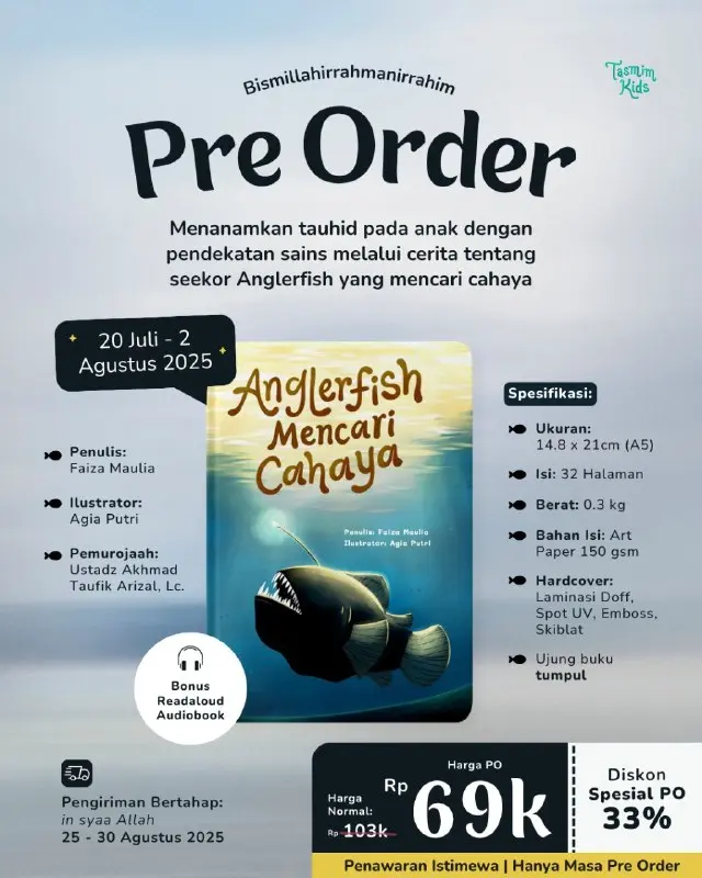 Anglerfish Mencari Cahaya (Boardbook), Tasmim Kids