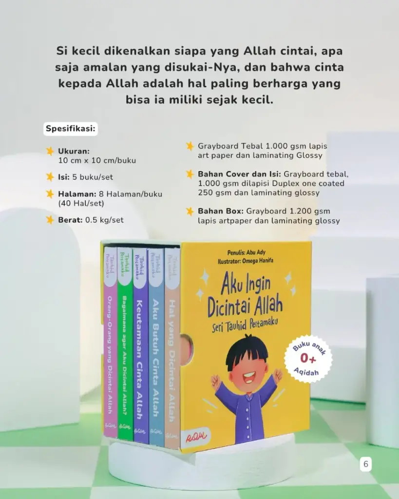 Seri Tauhid Pertamaku Jilid 2: Aku Ingin Dicintai Allah (Boardbook), Tasmim Kids