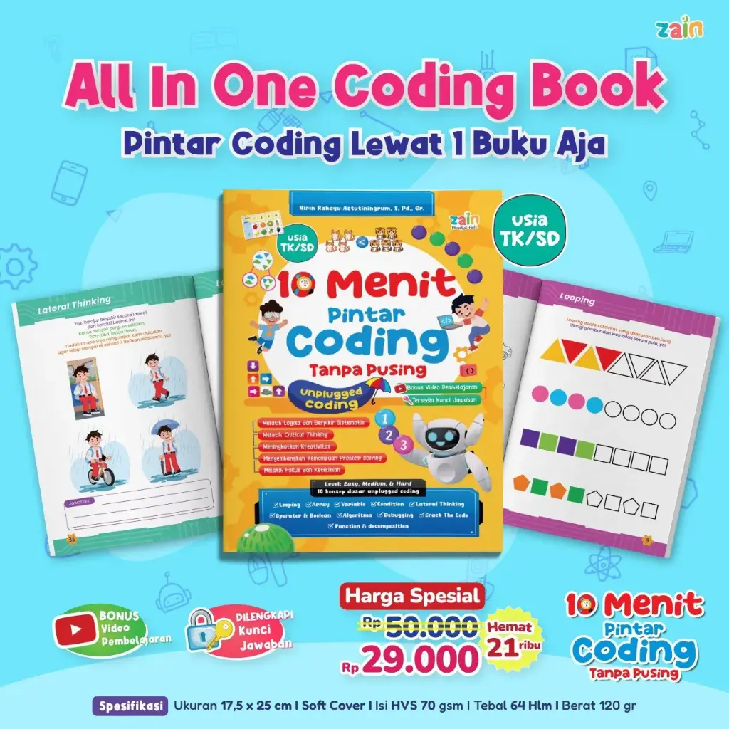 10 Menit Pintar Coding Tanpa Pusing, Zain