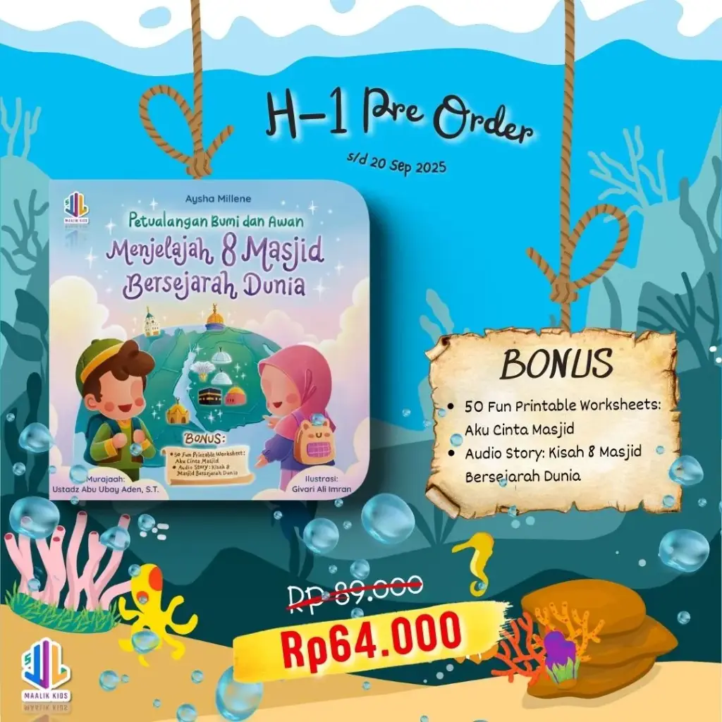 {PO} Petualangan Bumi & Awan – Menjelajah 8 Masjid Bersejarah Dunia (Boardbook), Maalik Kids