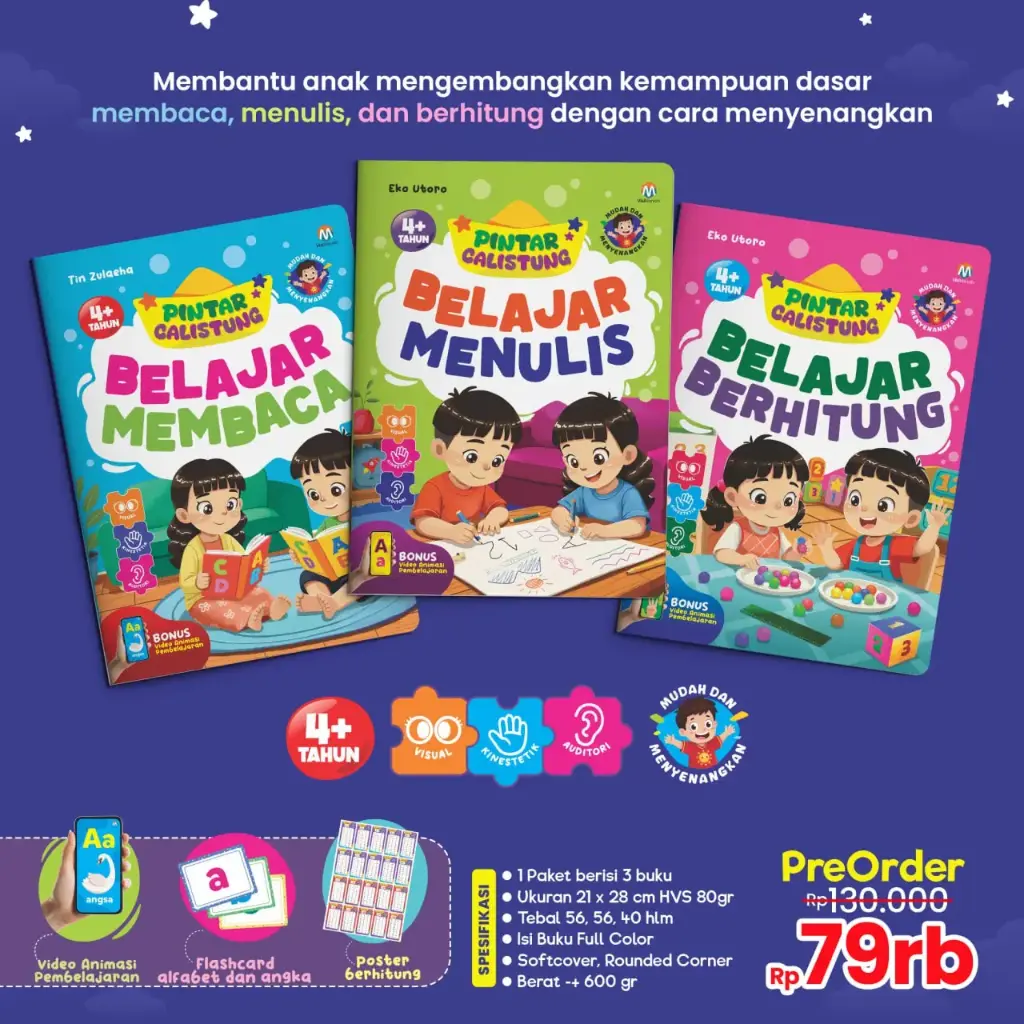 Pintar Calistung (Belajar Membaca, Menulis, & Berhitung) Ziyad