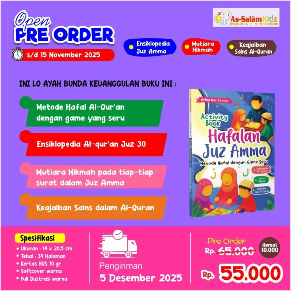 Activity Book Hafalan Juz Amma, As-Salam Kids