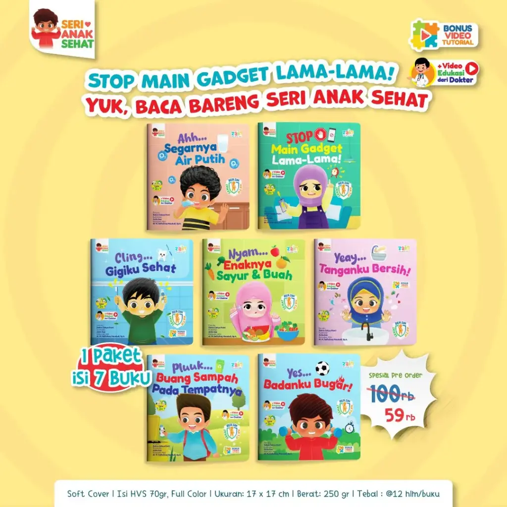 Paket 7 Buku: Seri Anak Sehat, Zain