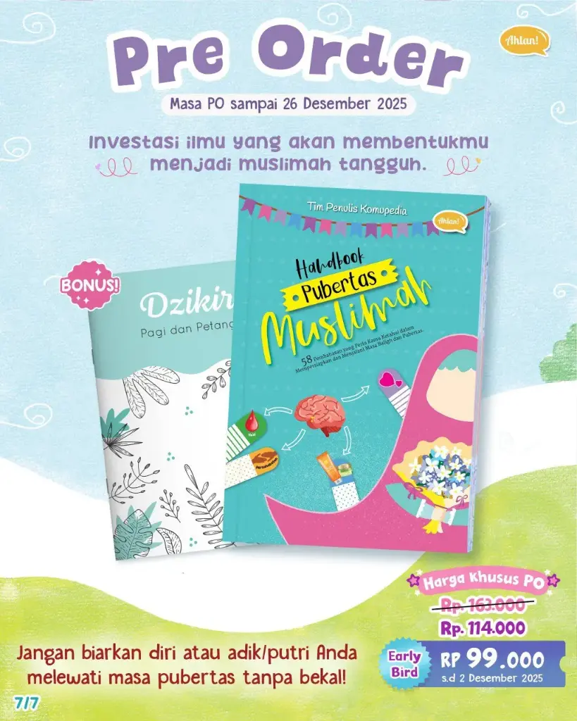 {EB} Handbook Pubertas Muslimah + Bonus Dzikir Pagi Petang, (Cetakan Ke-8), Ahlan