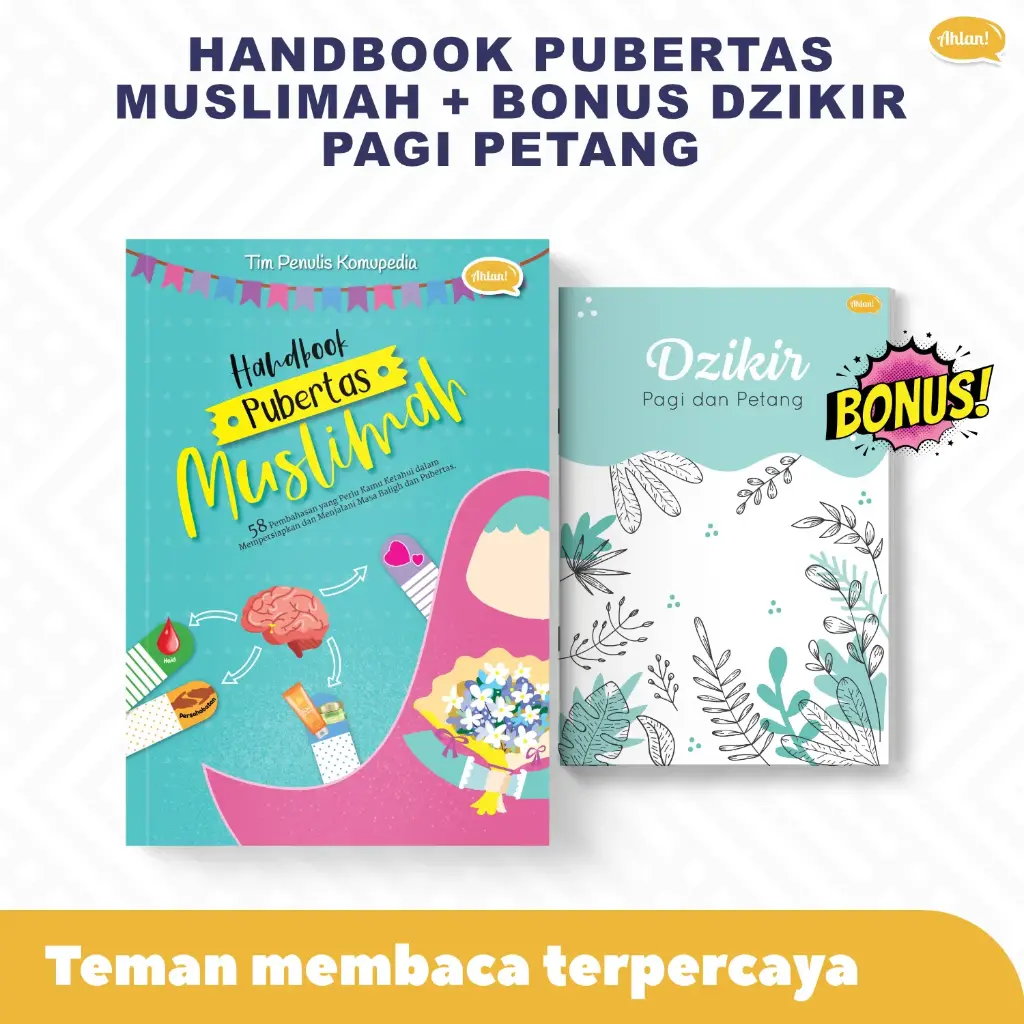 Promo: Handbook Pubertas Muslimah + Bonus Dzikir Pagi Petang, (Cetakan Ke-8), Ahlan