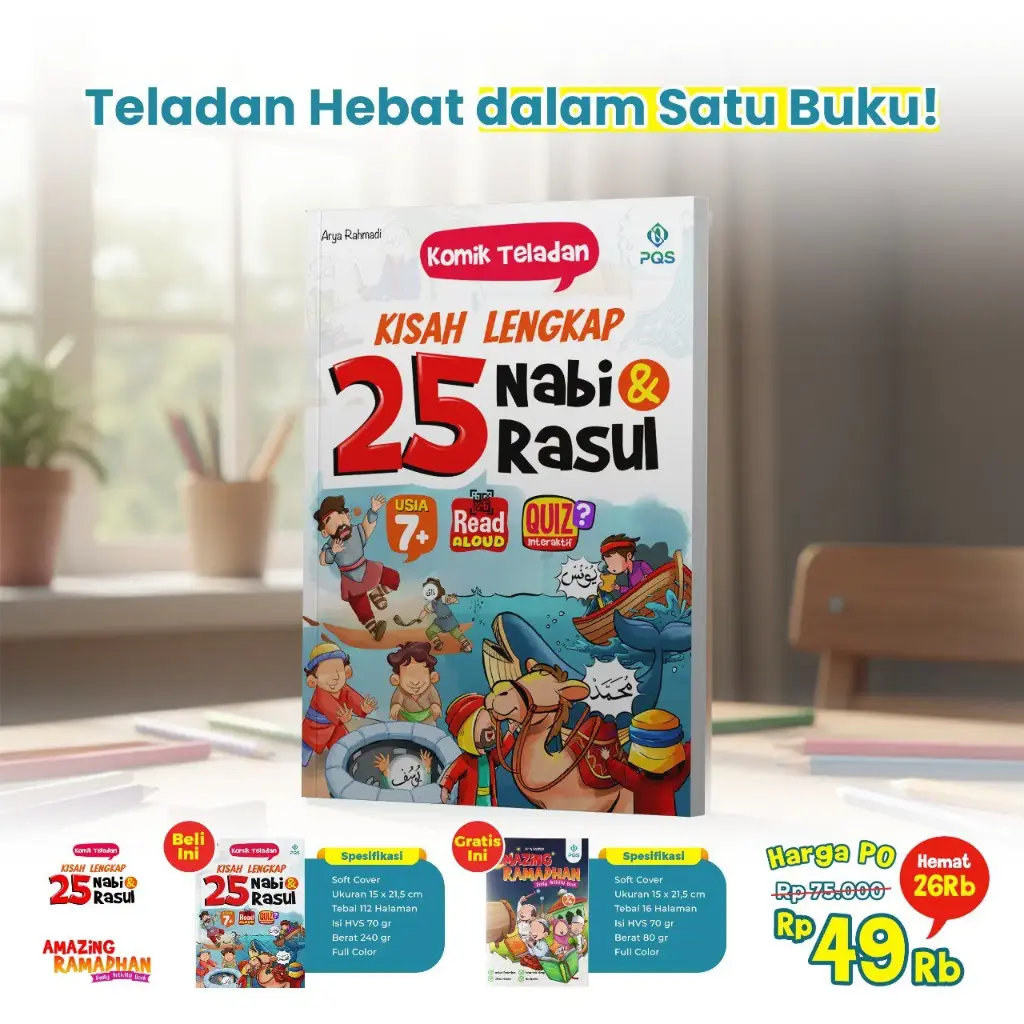 Komik Teladan: Kisah Lengkap 25 Nabi & Rasul TAHAP 2 (TANPA BONUS), PQS