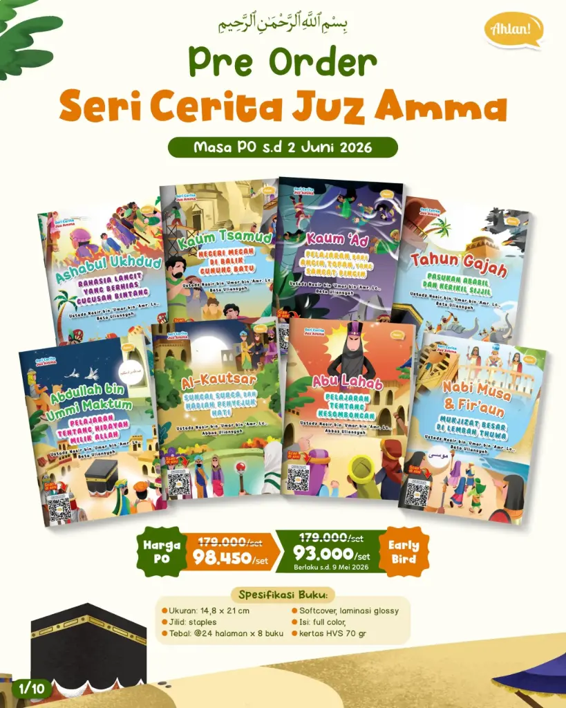 {Early Bird} Seri Cerita Juz Amma (1 set 8 Buku), Ahlan