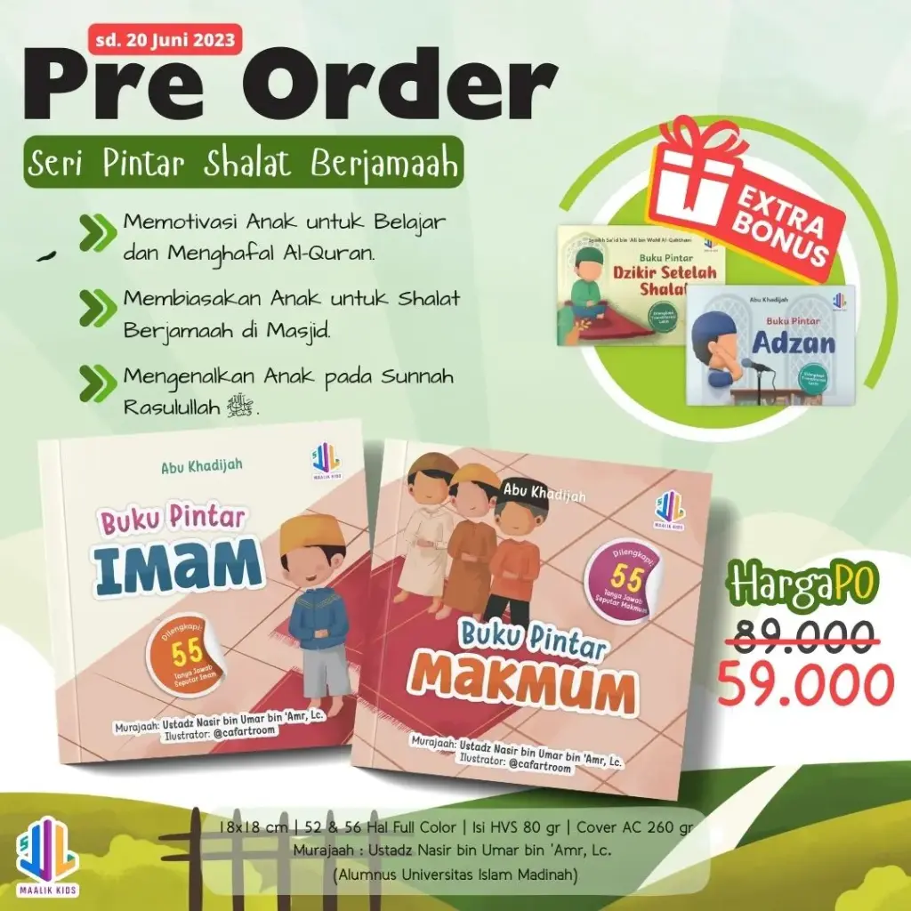 (Pre Order) Buku Pintar Shalat Berjama'ah (Imam + Makmum), Maalik Kids
