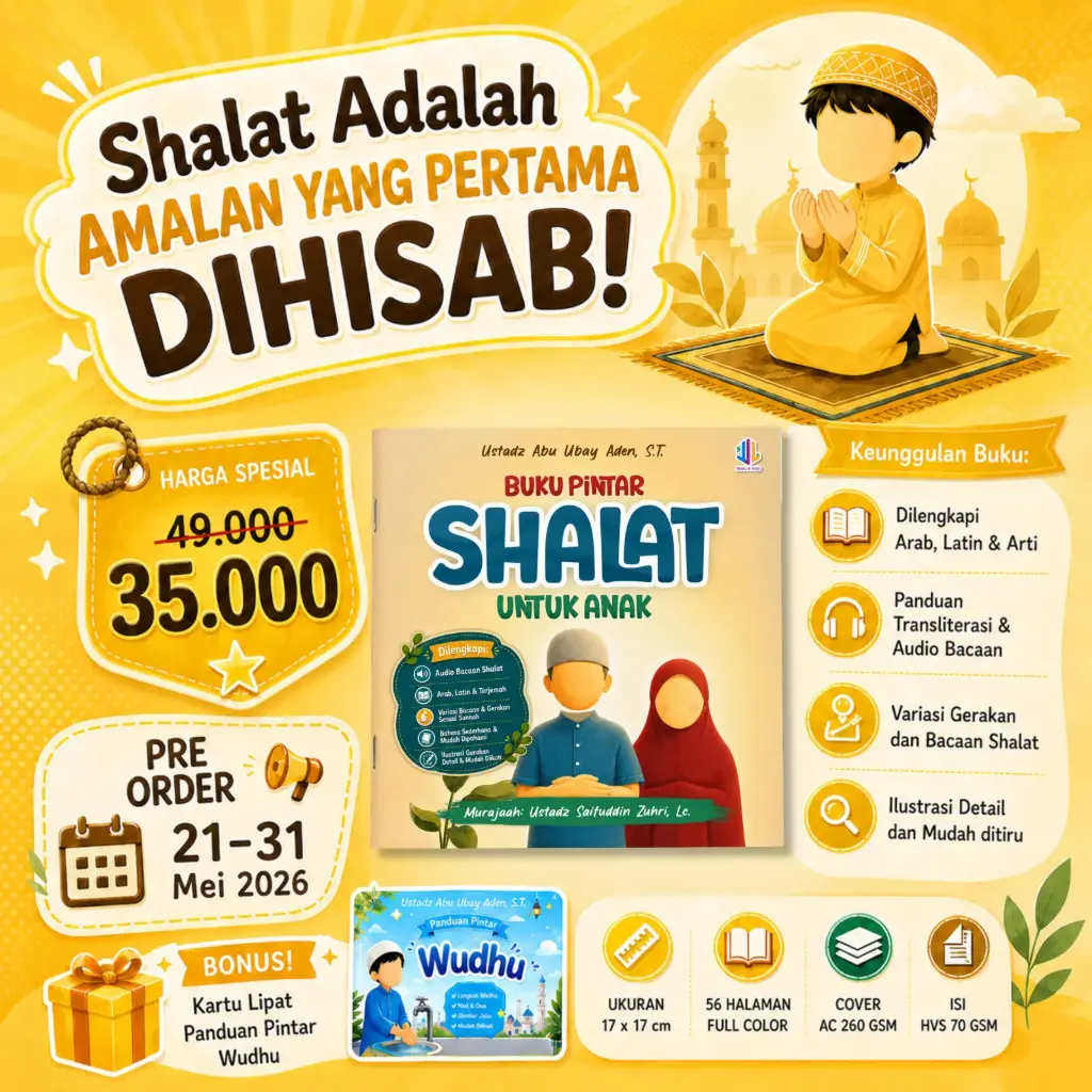 (Pre Order) Buku Pintar Shalat Untuk Anak, Maalik Kids