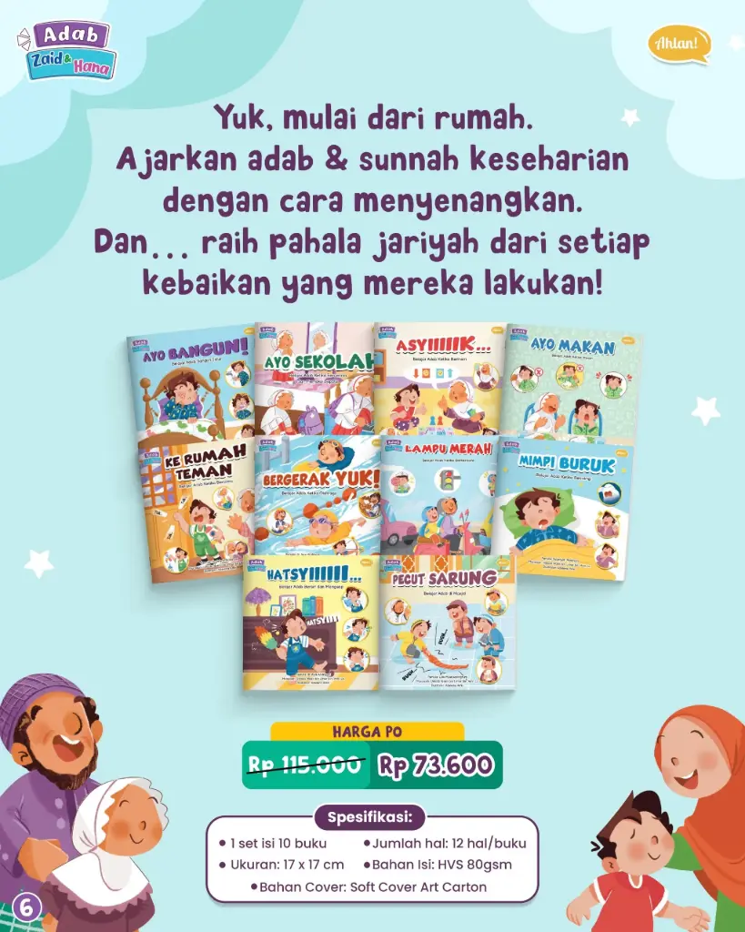 {Pre Order} Paket 1 Seri Zaid & Hana, Ahlan