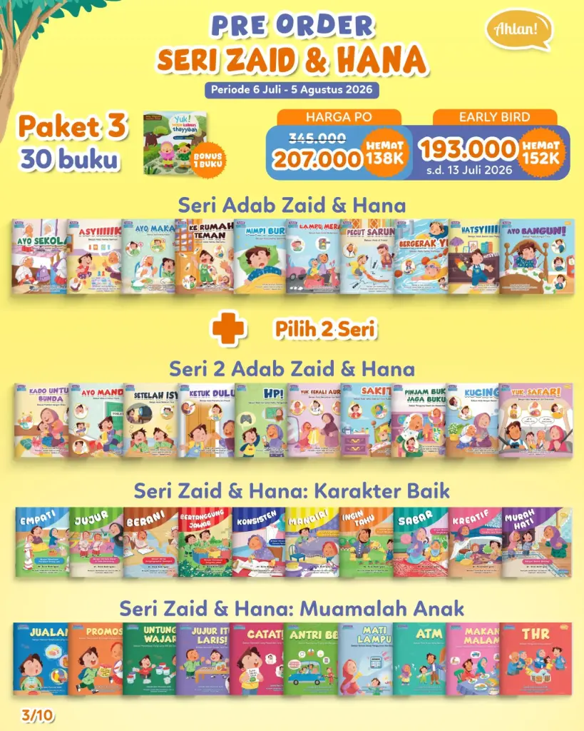 {Early Bird} Paket 3 Seri Zaid & Hana (3 Seri), Ahlan