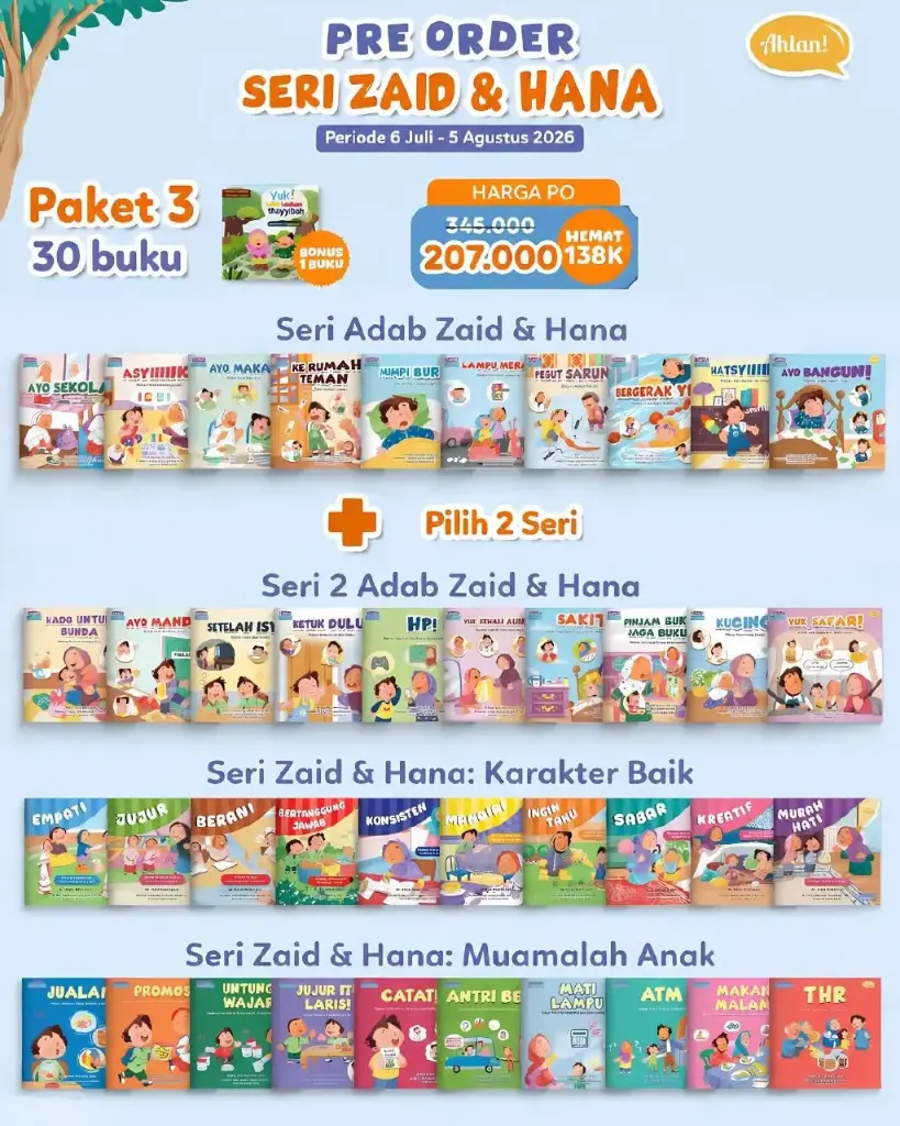 {Pre Order} Paket 3 Seri Zaid & Hana (3 Seri), Ahlan
