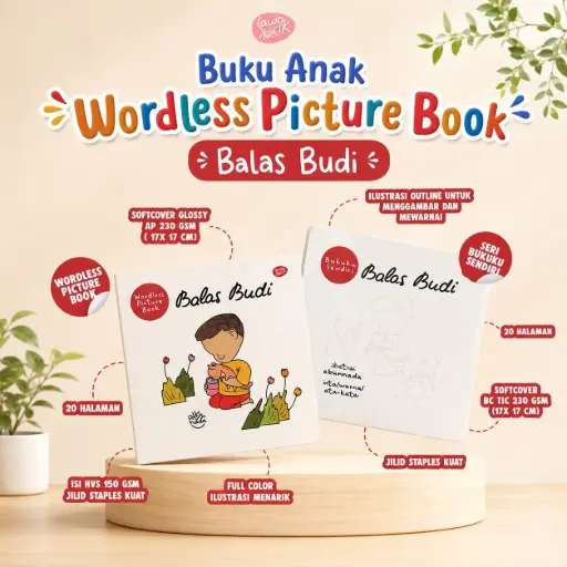Bundling Seri Bukuku Balas Budi dan Wordless Balas Budi (Set), Sawo Kecik