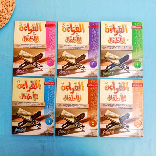 Paket Al Qiroah Lil Atfal ٦-١ (Set)