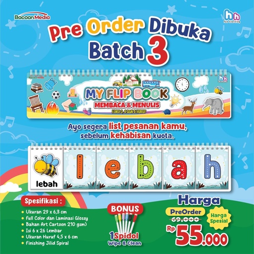 My Flip Book Membaca & Menulis, Bacaan Media