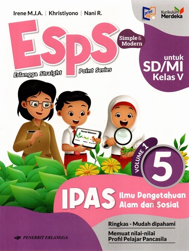 Esps Ipas Untuk SD/MI Kelas 5 Volume 1 (Edisi Revisi), Erlangga