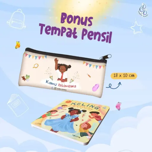 Boardbook Keling Keriting + Bonus Tempat Pensil (Batch 1), Embun Books