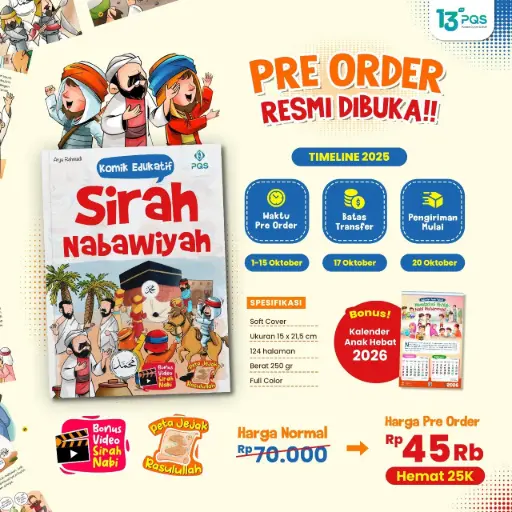 Komik Edukatif Sirah Nabawiyah + Bonus Kalender 2026 TAHAP 3, PQS