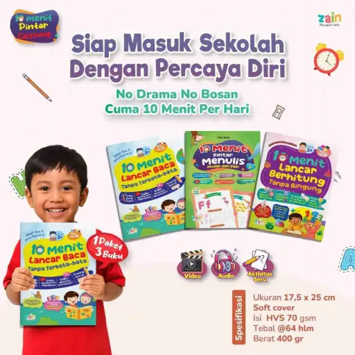 Paket 10 Menit Pintar Calistung, Zain