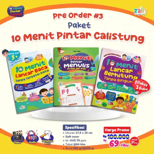 Paket 10 Menit Pintar Calistung, Zain