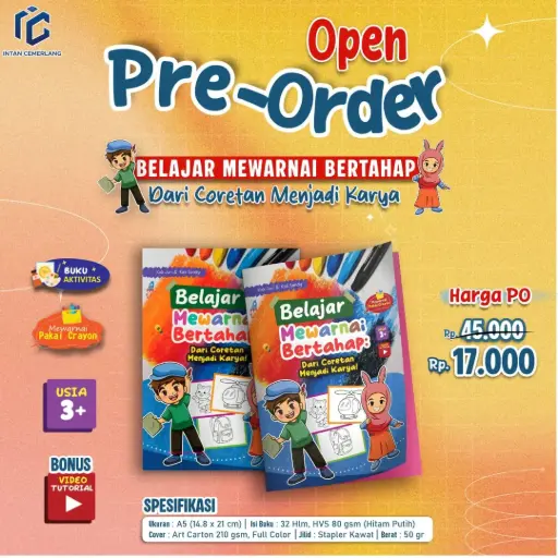 Belajar Mewarnai Bertahap Tahap 2, Intan Cemerlang
