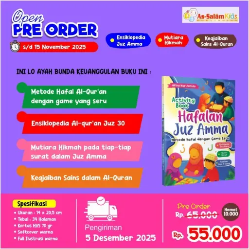 Activity Book Hafalan Juz Amma, As-Salam Kids