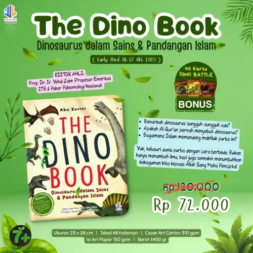 (EB) The Dino Book – Dinosaurus dalam Sains & Pandangan Islam + BONUS Power Card, Maalik Kids