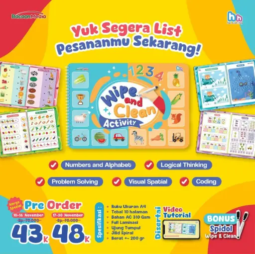 {EB} Wipe and Clean Activity, Bacaan Media