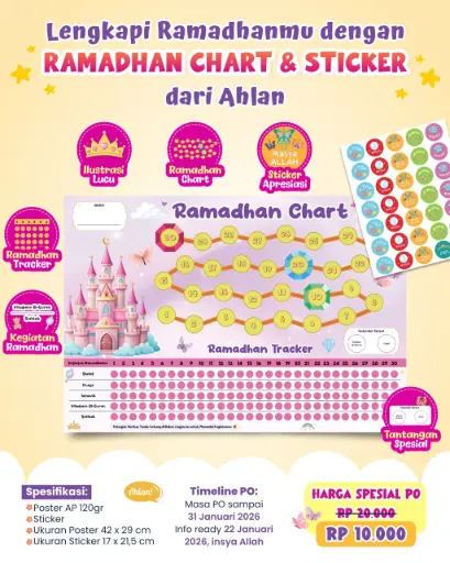Ramadhan Chart & Sticker Ahlan 2026 (Girls), Ahlan