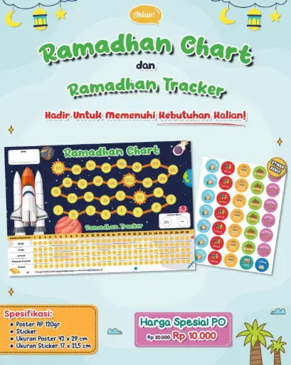 Ramadhan Chart & Sticker Ahlan 2026 (Boys) TAHAP 2, Ahlan
