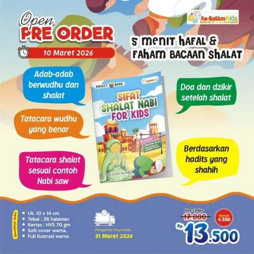 Pocket Book: Sifat Shalat Nabi for Kids Batch 2, As-Salam Kids