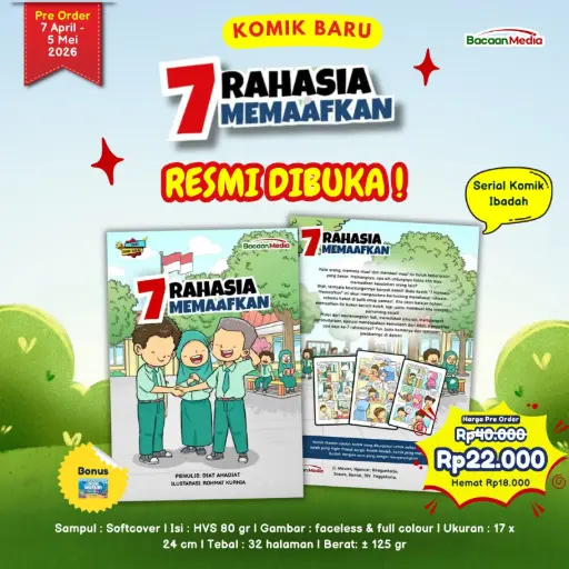 Komik 7 Rahasia Memaafkan + Bonus Doa Muslim Junior, Bacaan Media