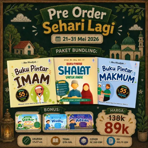 (Pre Order) Bundling 3 Buku Shalat Berjama'ah + Buku Pintar Shalat, Maalik Kids