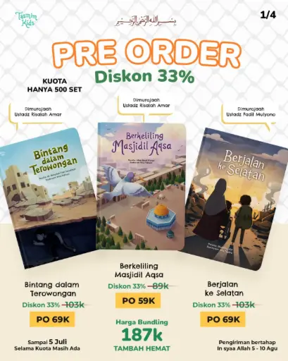 Bundling 3 Buku (Bintang Dalam Terowongan + Masjidil Aqsa +  Berjalan Ke Selatan), Tasmim Kids